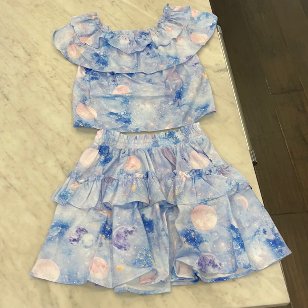 Ruffle top and skirt